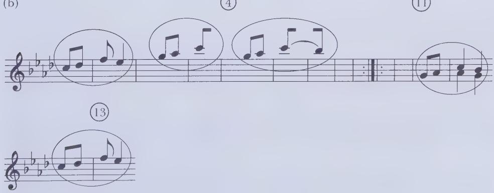 (b)；④；11