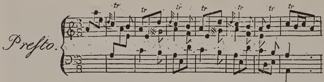 Ex. 12.10. D. Scarlatti, Sonata in A minor, K. 7, bars 1–8