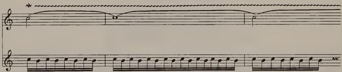 Ex. 12.36. After Neumann, Ornamentation, p. 263 (pincé continu)