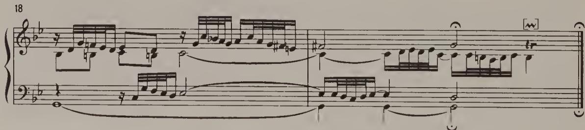 Ex. 13.3. WTC I, Prelude in G minor, bars 18–19