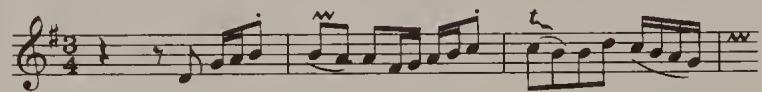 Ex. 13.5. Sonata No. 1 for harpsichord and viola da gamba, BWV 1027, second movement, bars 1–4, harpsichord part