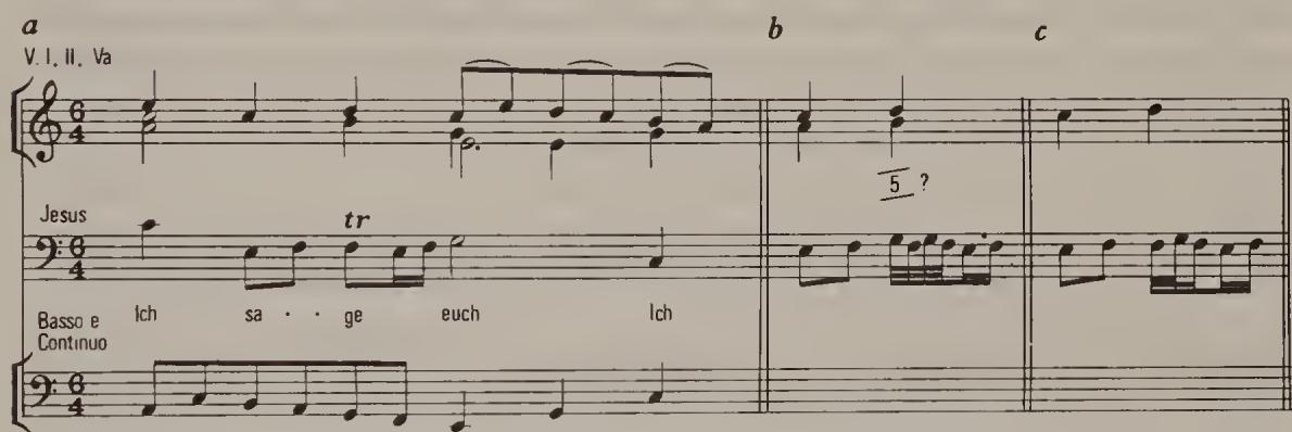 Ex. 13.15. St Matthew Passion, recitative NBA No. 11, BGA No. 17, bar 31