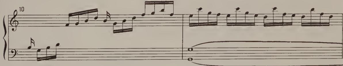 Ex. 13.32. Clavierbüchlein for W. F. Bach, Praeambulum, bars 10–18