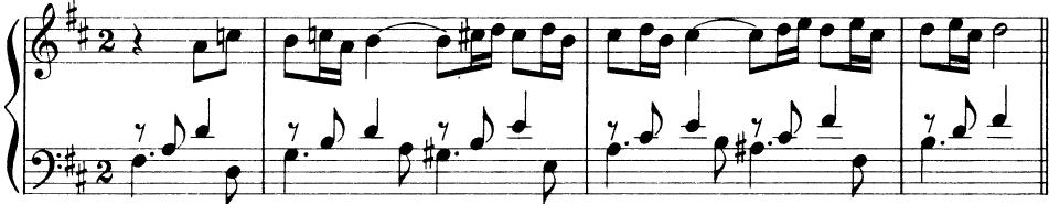 EXAMPLE 14-2；Jean-Philippe Rameau: Gavotte (Les Indes Galantes)