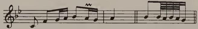 Ex. 14.5. Partita No. 1, BWV 825, Allemande, bar 12, ed. Palmer；Ex. 14.6. Partita No. 1, BWV 825, Praeludium, bar 18, ed. Palmer