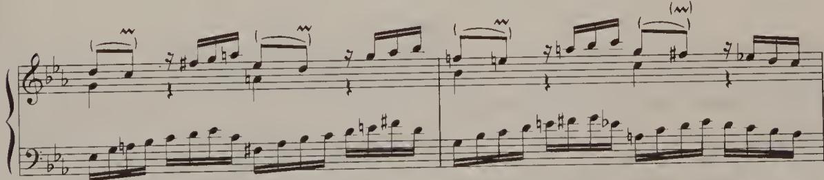 Ex. 14.8. Partita No. 2, BWV 826, Allemande, bars 9–10