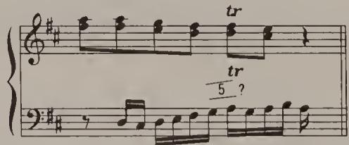 Ex. 14.40. Christmas Oratorio, Part VI, final chorale, bar 2 (repeated in bar 4).