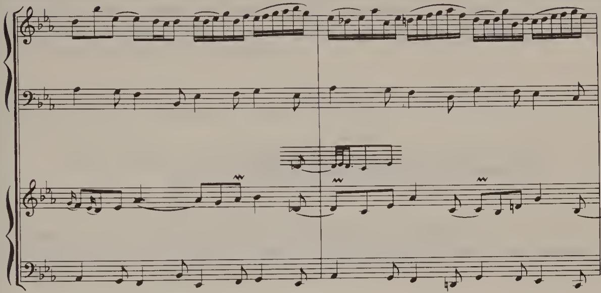 Ex. 14.54. Concerto in C minor for two harpsichords, second movement