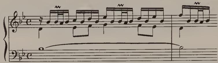 Discussion of a Problematical Case: The Trilled Turns in the Praeludium of Partita No. 1, BWV 825；Ex. 14.74. Partita No. 1, BWV 825, Praeludium, bars 1–2