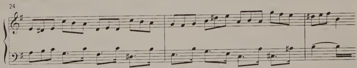 Ex. 14.102. Partita No. 6, BWV 830, Gavotte, bars 24–6, later version