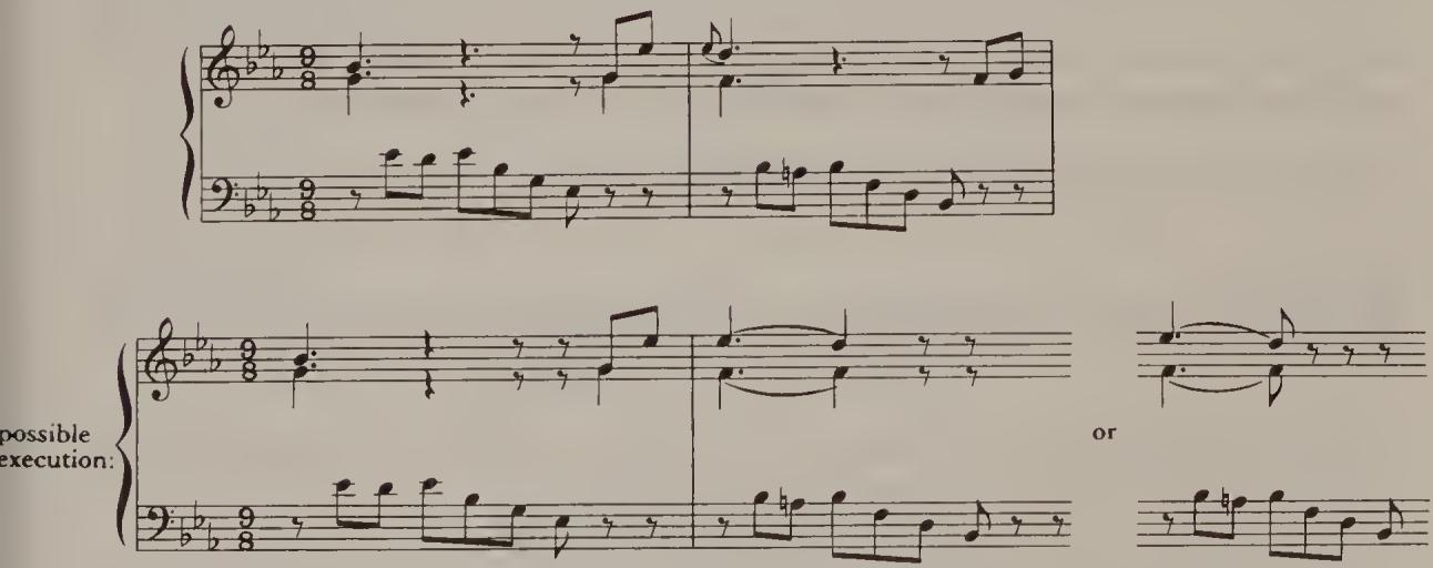 Ex. 15.14. WTC II, Prelude in E flat major, bars 1–2；$^{5}$ Essay, pp. 90–1.