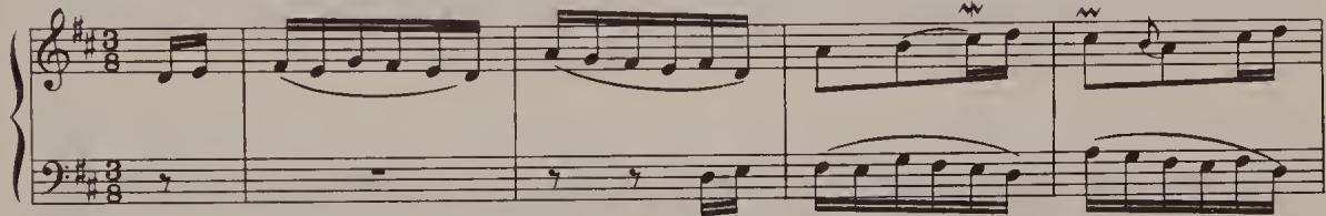 Ex. 15.21. Invention No. 3, BWV 774, bars 1–4；Ex. 15.22