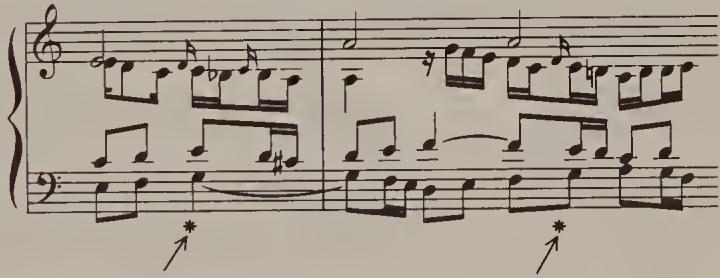 Ex. 15.46. Canonic Variations BWV 769, variation 3, bars 16–17, after Emery, Bach&rsquo;s Ornaments, p. 78