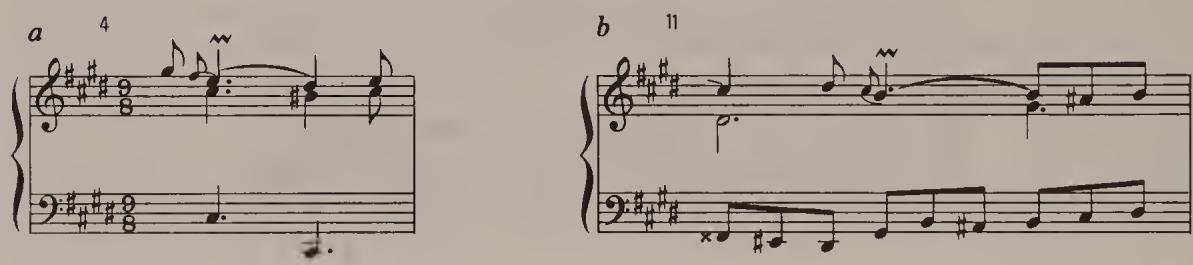 Ex. 15.47. WTC II, Prelude in C sharp minor, bars 4, 11