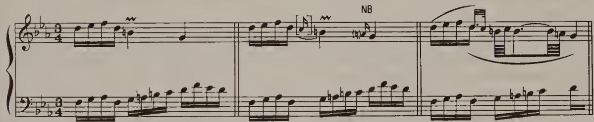 Ex. 15.49. Partita No. 2, BWV 826, Sarabande, bar 4