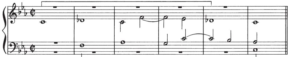 EXAMPLE 16-4；Johann Fischer: Fugue in f (Ariadne Musica)