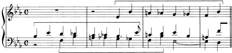 EXAMPLE 16-8；Johann Christoph Bach: Prelude and Fugue in Eb