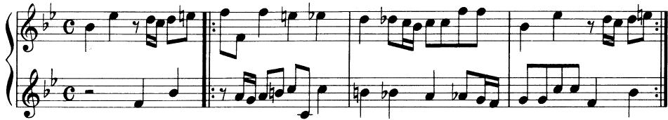 EXAMPLE 16-17；Georg Telemann: Canon perpetuus (Der getreue Musikmeister)