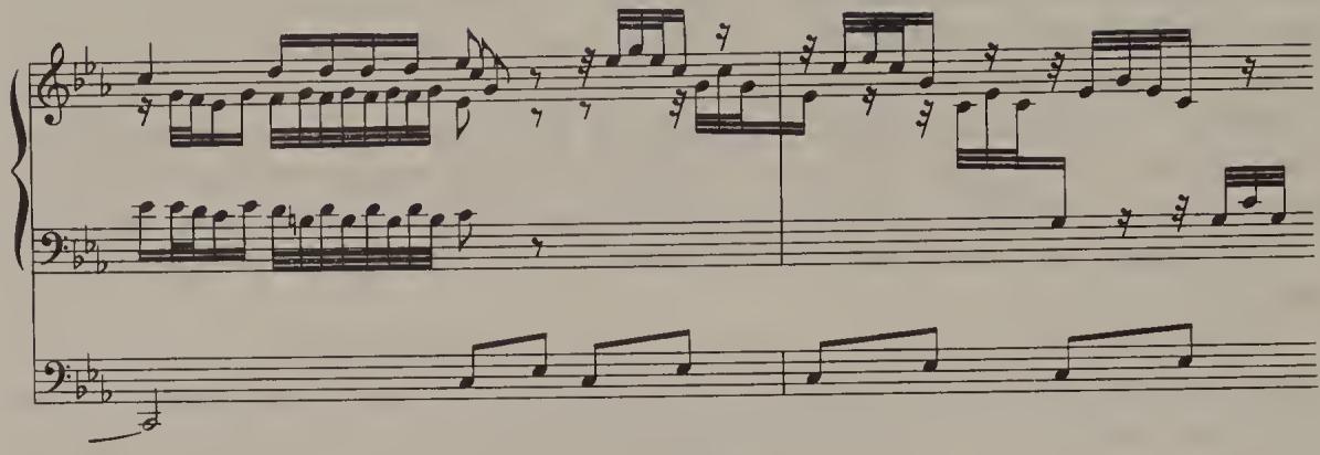 Ex. 16.2. Fugue in C minor, BWV 574, bars 111–12