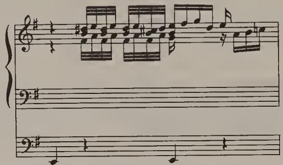 Ex. 16.3. Prelude in E minor, BWV 533, bars 6, 10–11