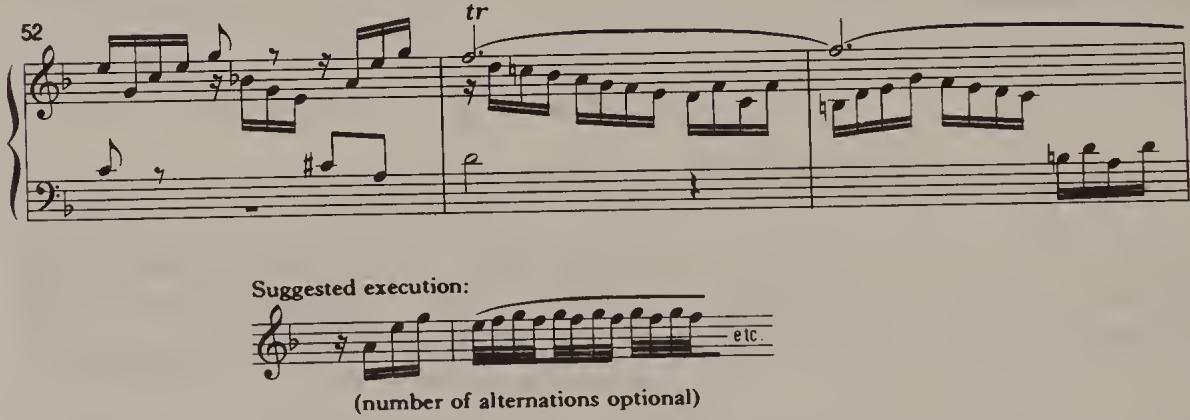 Ex. 16.31. Chromatic Fugue, bars 52–4