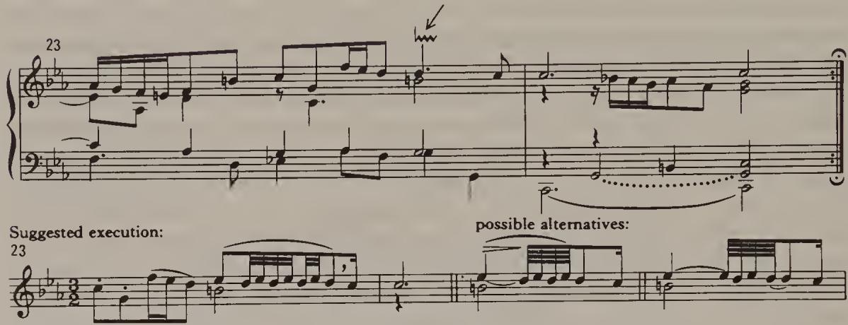 Ex. 16.46. Partita No. 2, BWV 826, Courante, bars 23–4