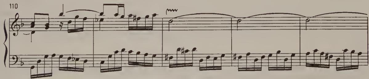 Ex. 16.58. Italian Concerto, first movement, bars 110–14；Ex. 16.59