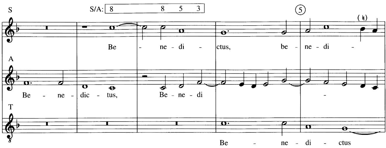 Example 16-8 (from Missa “Mort m’a privé” by Thomas Crequillon)