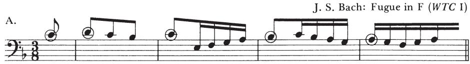 EXAMPLE 17-2 Fugue subjects employing underlying $\hat{5}$ $\hat{6}$ $\hat{5}$ $\hat{4}$ $\hat{3}$