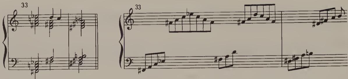 Ex. 18.4. Chromatic Fantasia, bars 33–4