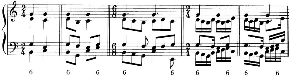 EXAMPLE 18-5 Elaboration using chordal figuration