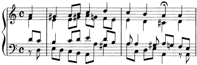 EXAMPLE 18-8；J. S. Bach: Christ lag in Todesbanden (Orgelbüchlein) - reduction