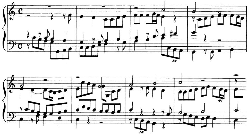 EXAMPLE 18-10；J. S. Bach: Gott und Herr BWV 693
