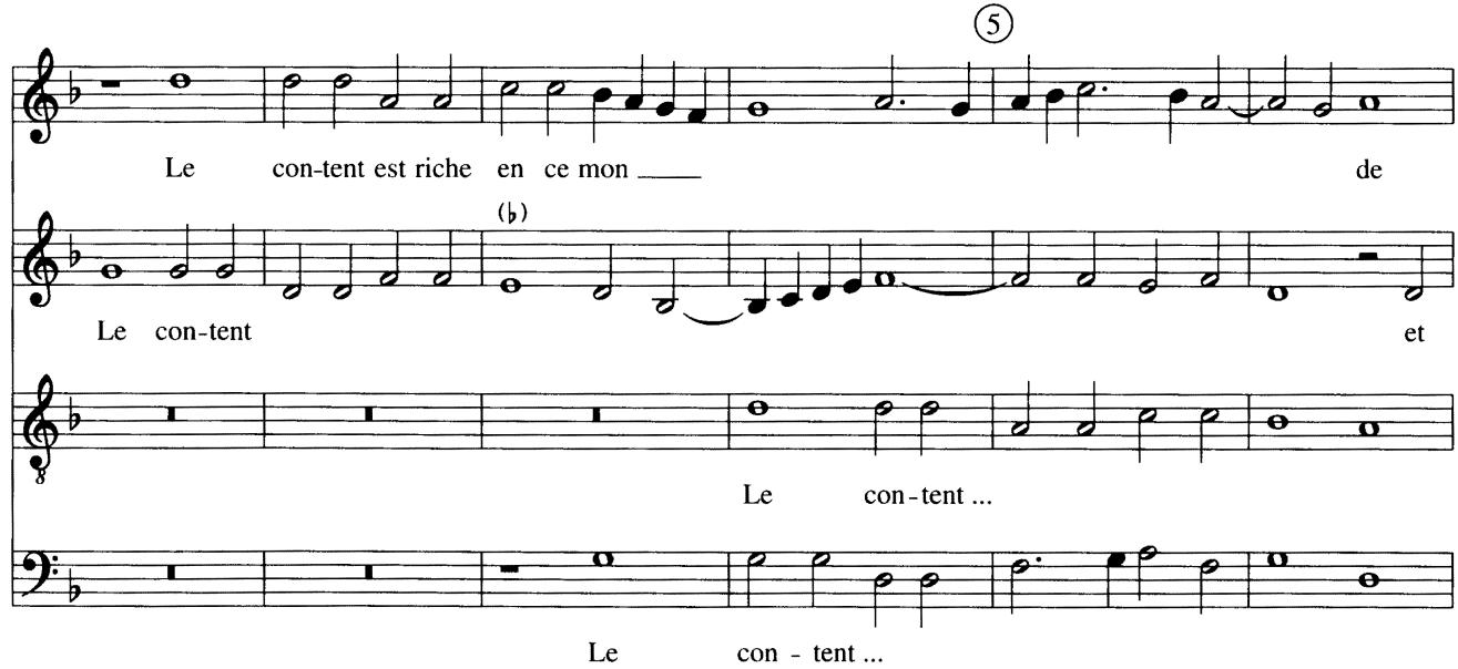 Example 19-26 (Sermisy) (&ldquo;Rich is the happy man . . .&rdquo;)