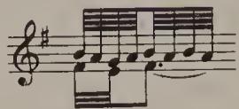 Ex. 19.8；‘Suspicious’ notation of this kind is found in the Sarabande of Partita No. 3. In the first edition, the engraving of which was rather faulty, there is a sign over the second up-beat note (and subsequently in the majority of similar passages) that looks like a long trill with a suffix. However, in the last five bars it can be read as a mordent (see Ex. 19.9). As we have seen (p. 345 n. 13), most modern editions take this to mean ♦, whereas the BGA printed mordents throughout. Both solutions strike me as being problematical. Long trills with suffixes run counter to the simple motivic design of this sarabande, whereas mordents would be wholly against the rules: ‘A mordent never appears in descending seconds’.⁴ Yet on account of their brevity mordents sound much better here than trills. Going by Bach’s original notation on many similar occasions (e.g. Invention No. 1 in C major)⁵ one would expect Pralltriller throughout. However, there is an almost identical version of the A minor Partita in the manuscript of the second Notenbüchlein for Anna Magdalena Bach, which has Pralltriller over the second up-beat g‡ (see Ex. 14.27). This may be taken to represent the solution to the problem. The ornamentation notated in the later printed version of the Clavier-Übung is presumably a mistake.