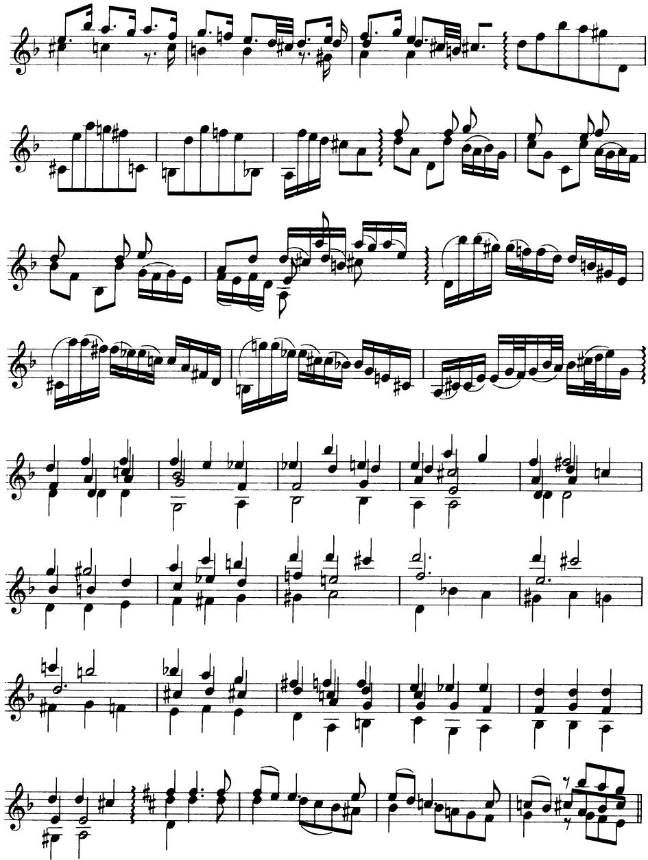 Figure 19-3 diagrams the overall structure of the D minor Chaconne. The initial double-thematic presentation (Vars. 1–2) is restated at the close of the first large section (Vars. 31–32). An initial climax is reached during the “arpeggiation” variations (Vars. 22–29). The mode shifts to major for