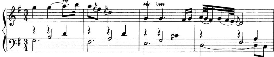 J. S. Bach: Aria (Goldberg Variations), meas. 1-8