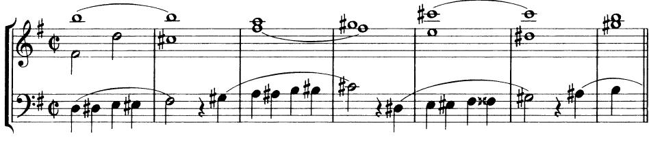 Mozart: Finished version of opening of development (String Quartet in G K. 387, IV)