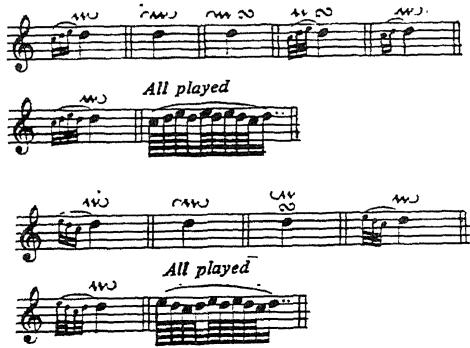 (c) The following are on the borders of the trill and the turn.