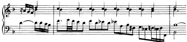 Ex.1 G. Frescobaldi, Toccata no.7 in the German organ tablature manuscript, vol.1, Turin, Biblioteca Nazionale, Raccolta R. Giordano, 1, ff.44–6, bars 13–15