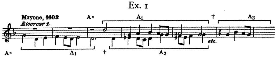 This combination is consistently used with every entrance of a voice. Occasionally there are short sections dealing exclusively with $A_{1}$ or $A_{2}$ in close-leading as here $^{9}$ :