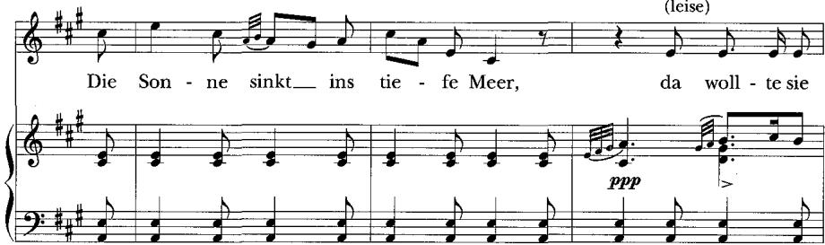 Example 3: Schubert, &ldquo;Alinde,&rdquo; strophe 1 (mm. 7–29)