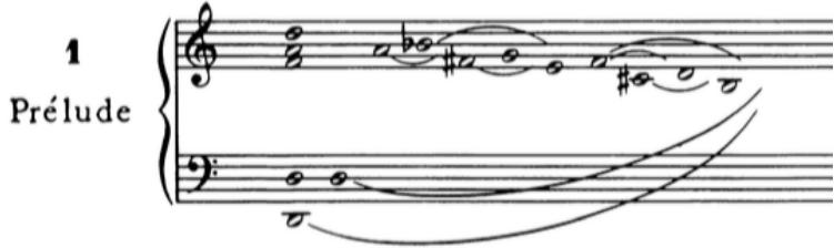 Figure 14: Louis Couperin: Prélude non mesuré: D minor (opening passage)
(Source: Tilney, 2009. Volume 2 Modern Transcriptions, p.1)