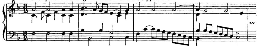 Transcription according to the musical sense (approximate)