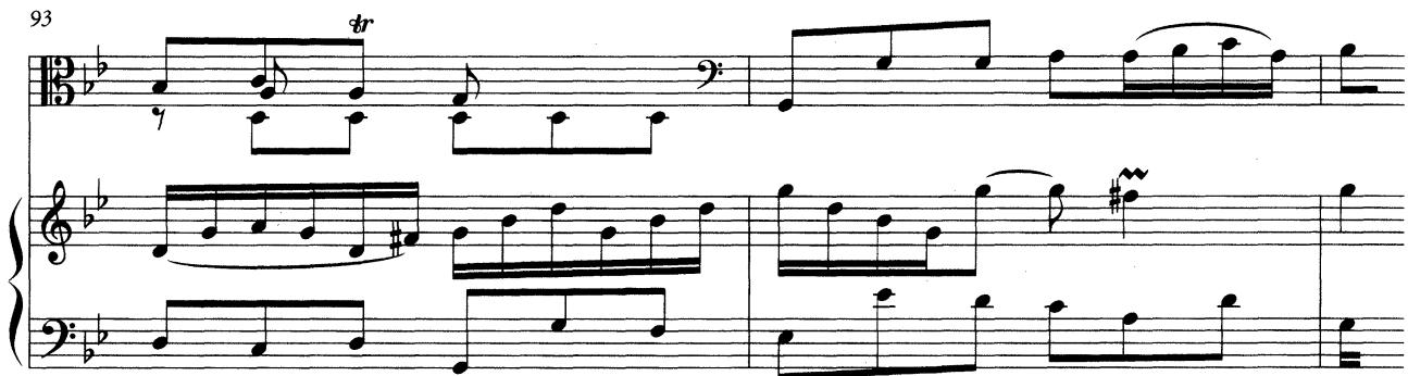 Example 4.10 BWV 1029/3, mm. 90–95