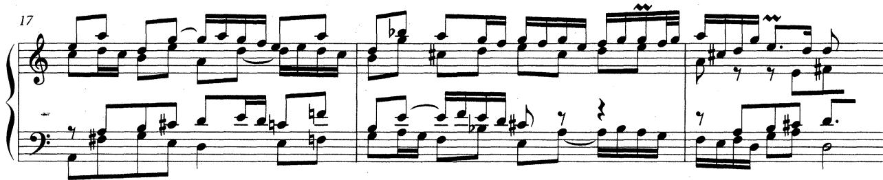 Example 5.7 From C major Fugue, WTC I/1. (a) mm. 7–9; (b) mm. 17–19.
