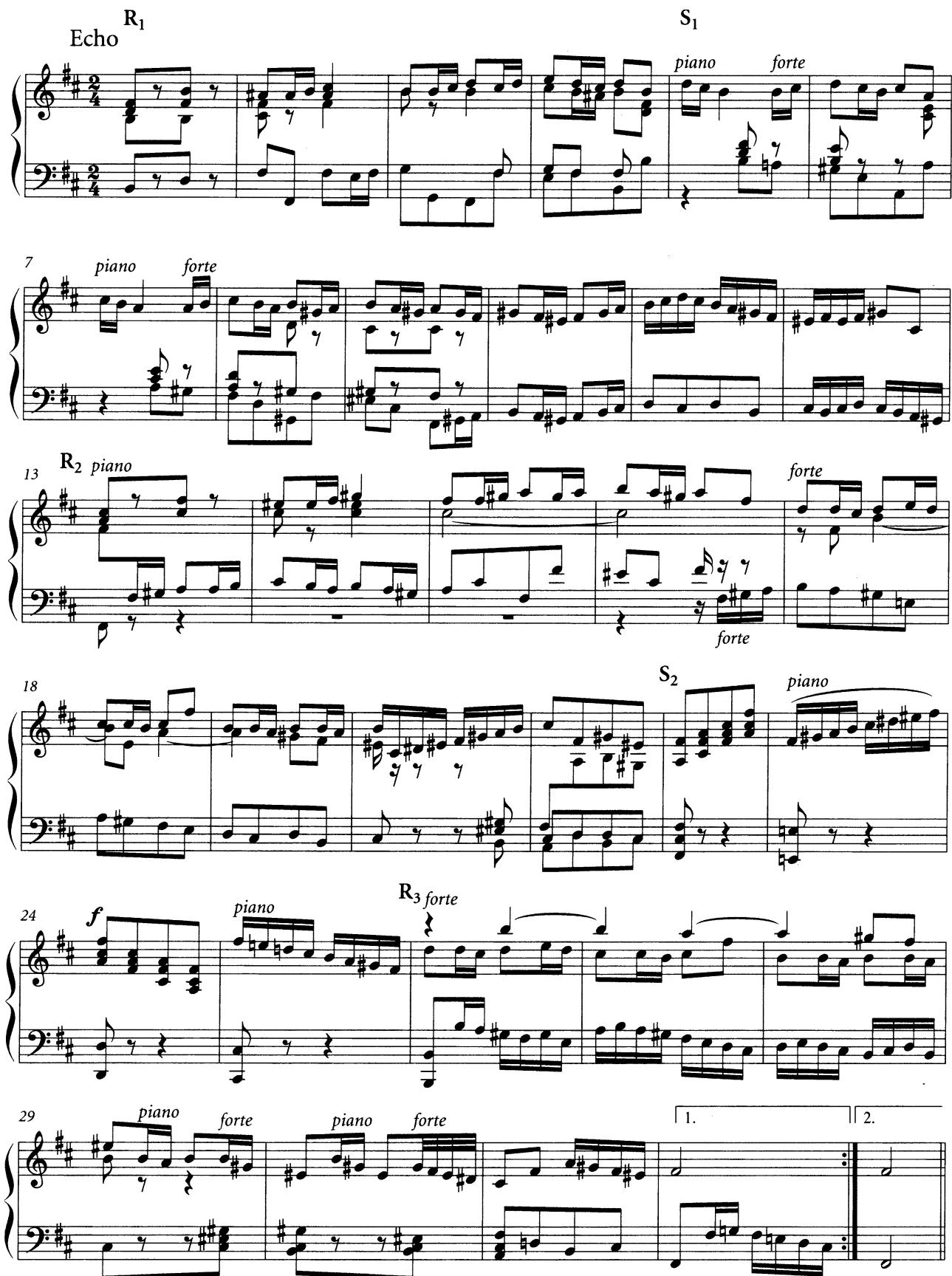 Example 8.1 Echo from Clavier-Übung II