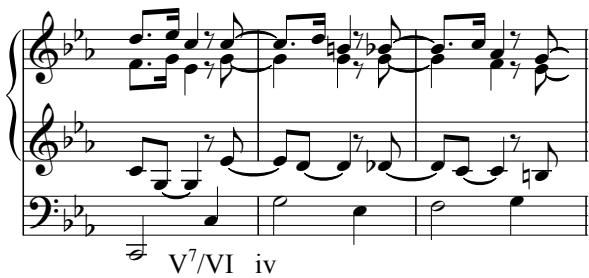 Figure 3.5: Reharmonization, mm. 16-18