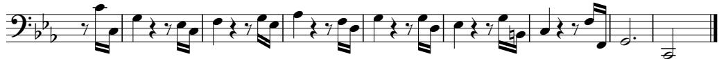 Figure 3.7: Altered Ground Bass of Variation 6