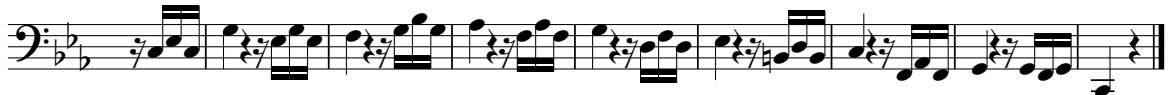 Figure 3.8: Altered Ground Bass of Variation 10